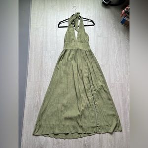 NWT Abercrombie Olive Halter Dress